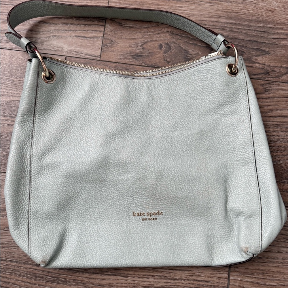Kate Spade New York mint green leather hobo bag